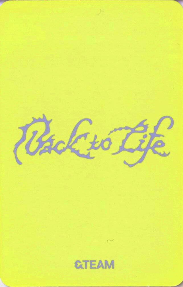 EJ &TEAM photocard back side - Photocard B