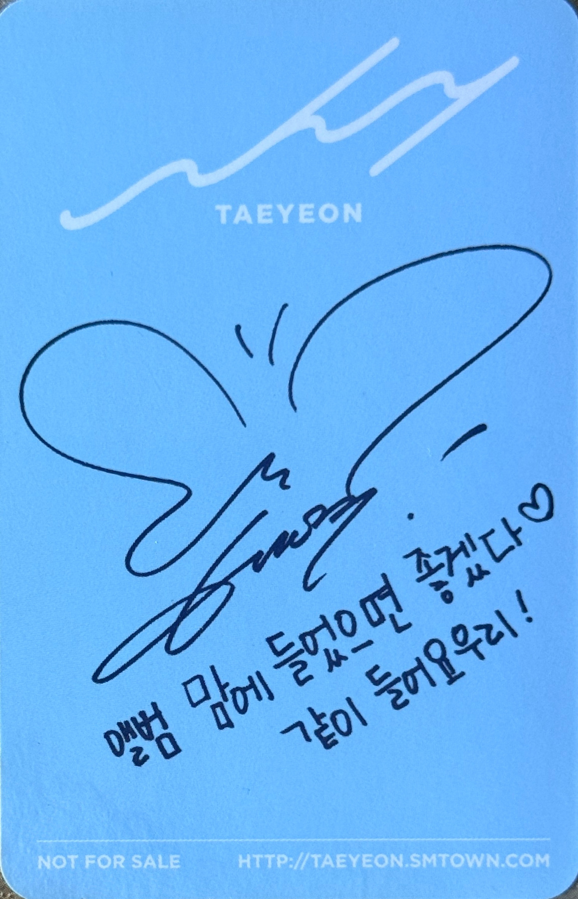 Taeyeon Taeyeon photocard back side - Photocard