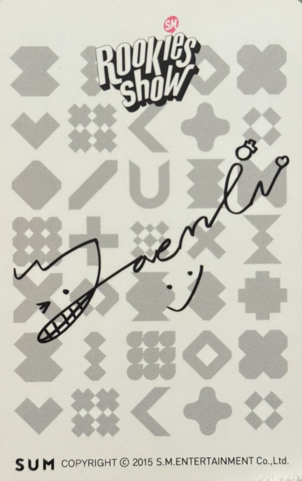 Jaemin NCT photocard back side - Matte ver.