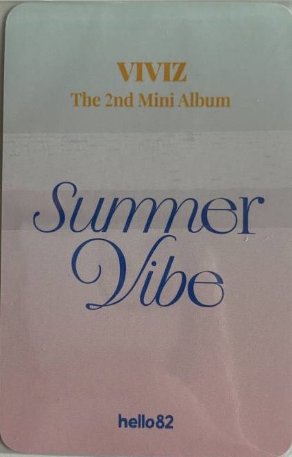 Eunha VIVIZ photocard back side - Preorder