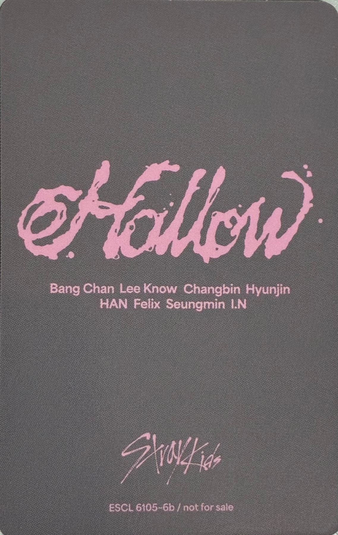 Lee Know Stray Kids photocard back side - Random Photocard