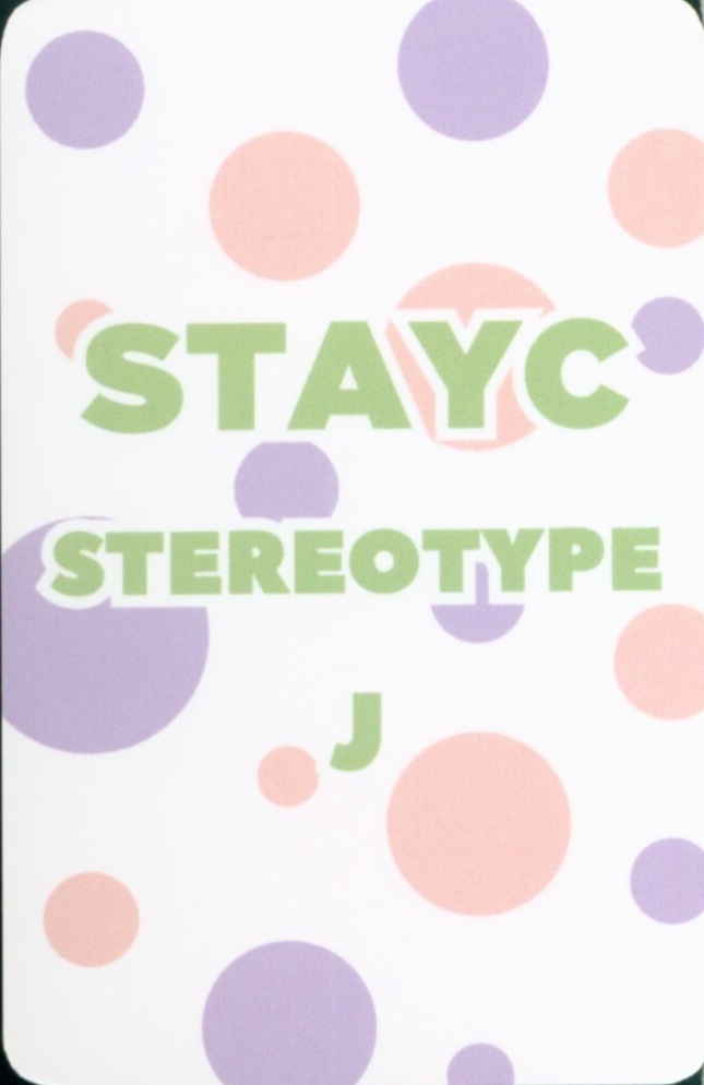 J STAYC photocard back side - Online