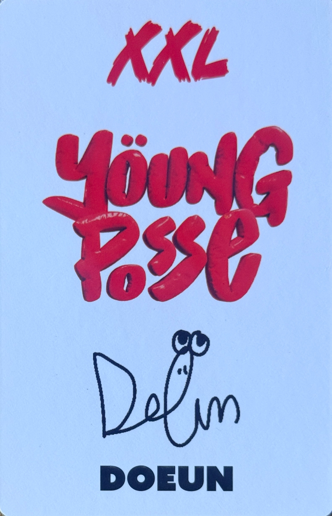 Doeun YOUNG POSSE photocard back side - Photocard