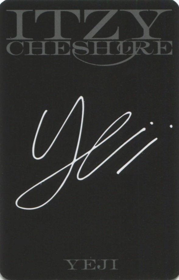 Yeji ITZY photocard back side - Photocard