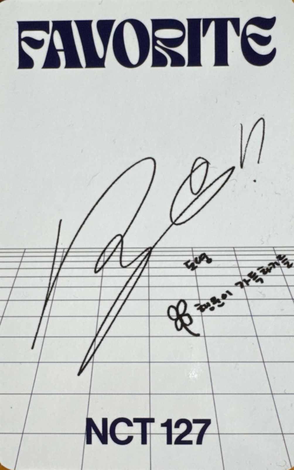 Doyoung NCT 127 photocard back side - Photocards