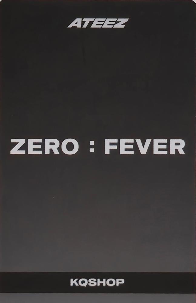 Wooyoung ATEEZ photocard back side - Rockstar Ver.