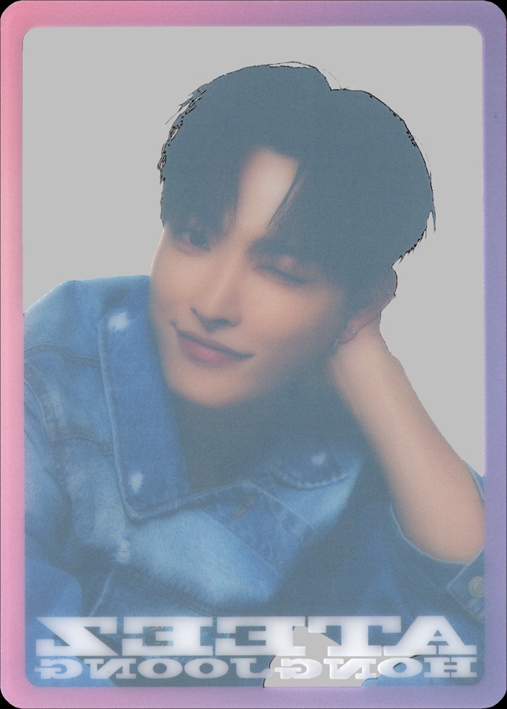 Hongjoong ATEEZ photocard back side - Clear Card
