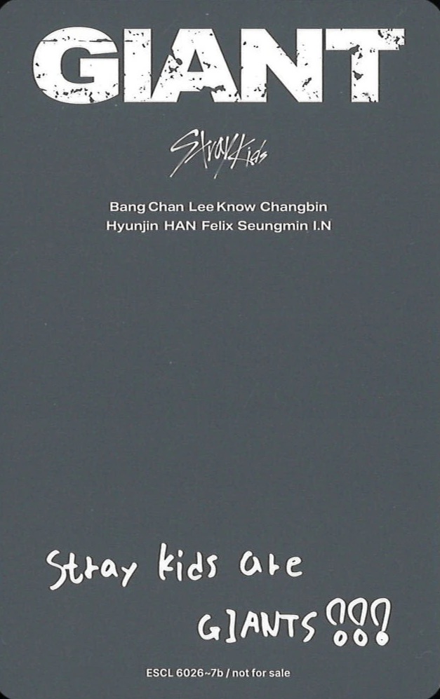 Lee Know Stray Kids photocard back side - Concept Photocard