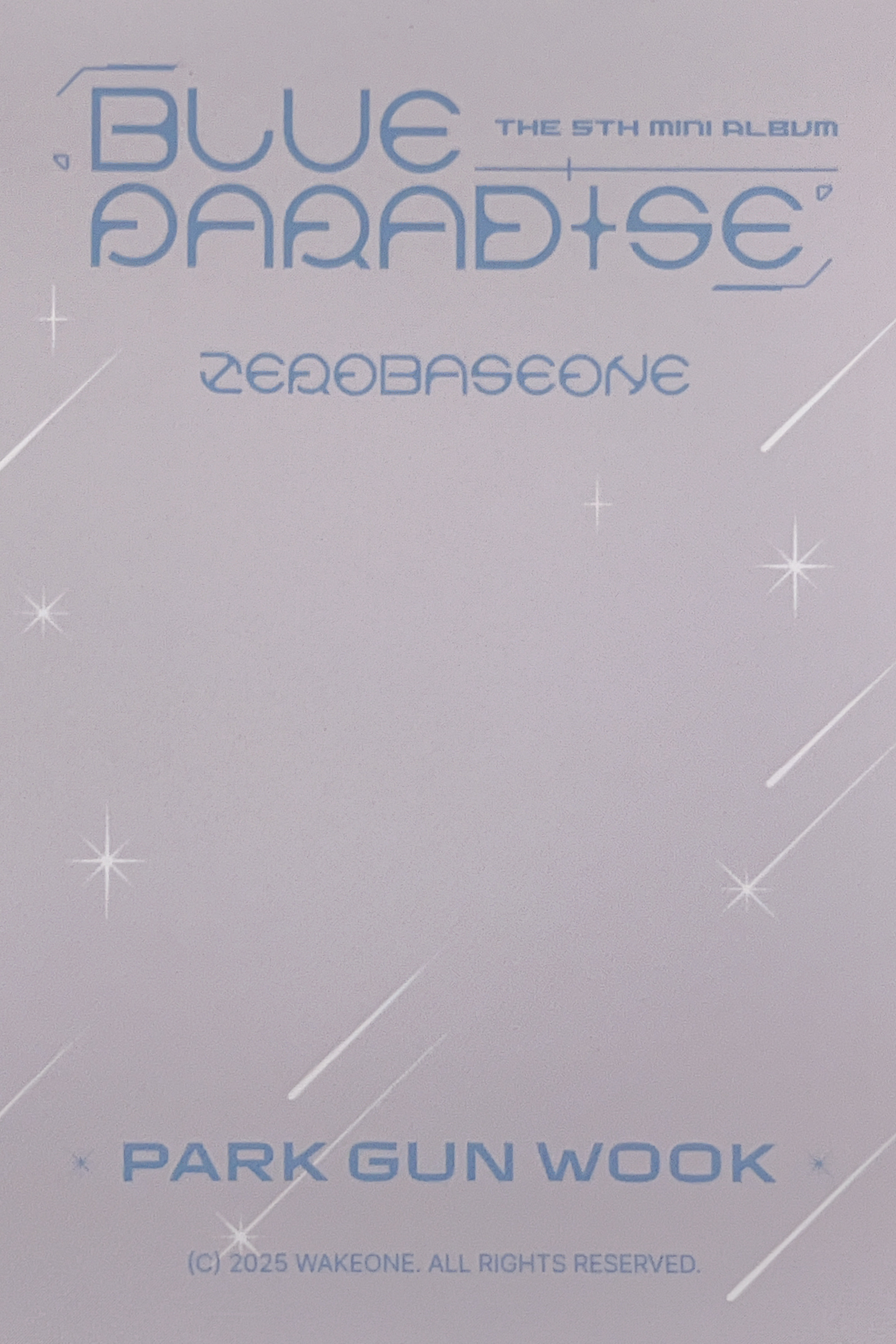 Gunwook ZEROBASEONE photocard back side - Photocards - Set