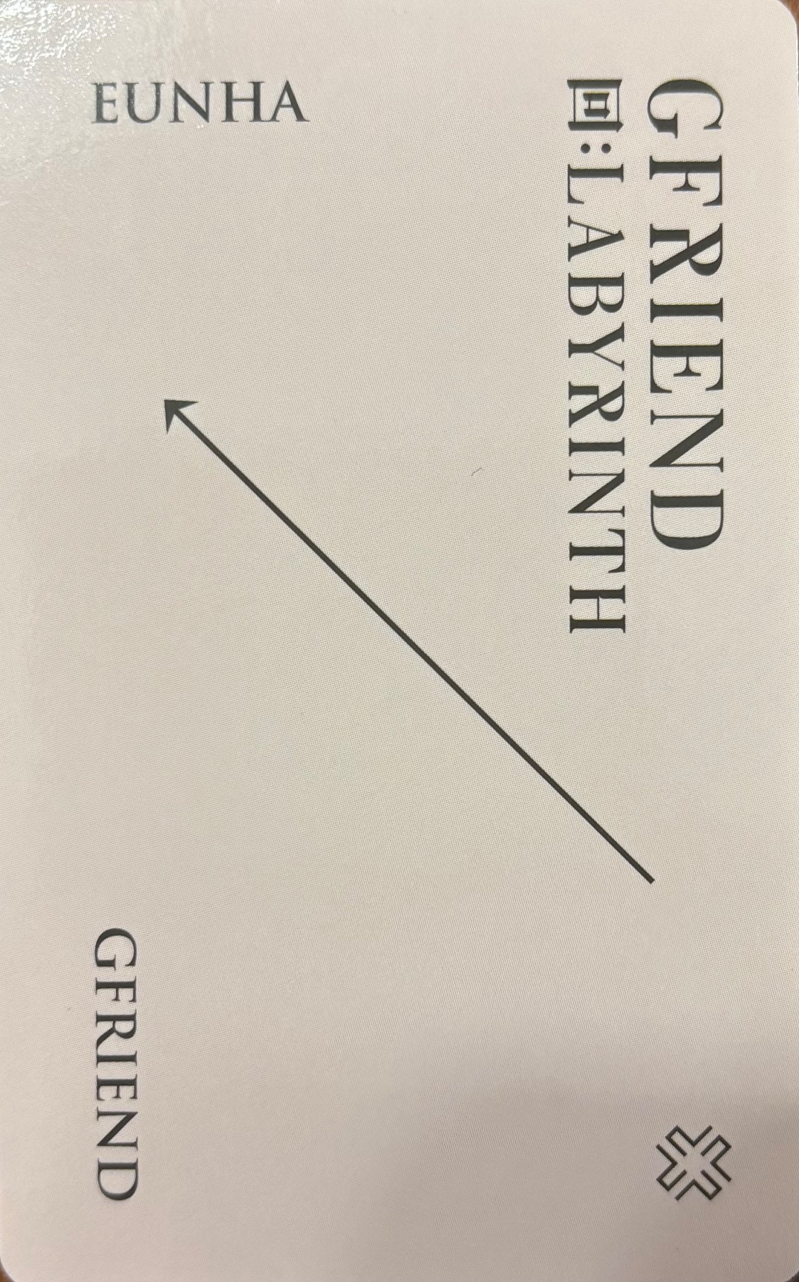 Eunha GFRIEND photocard back side - Selfie Photocard
