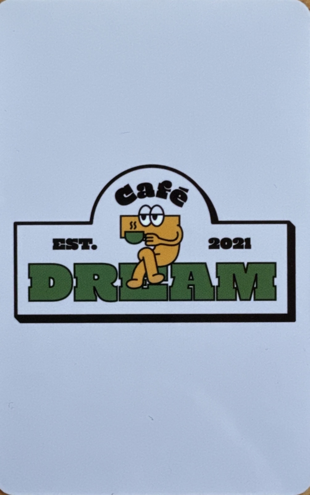 Mark NCT DREAM photocard back side - Cafe 7 Dream Ver.