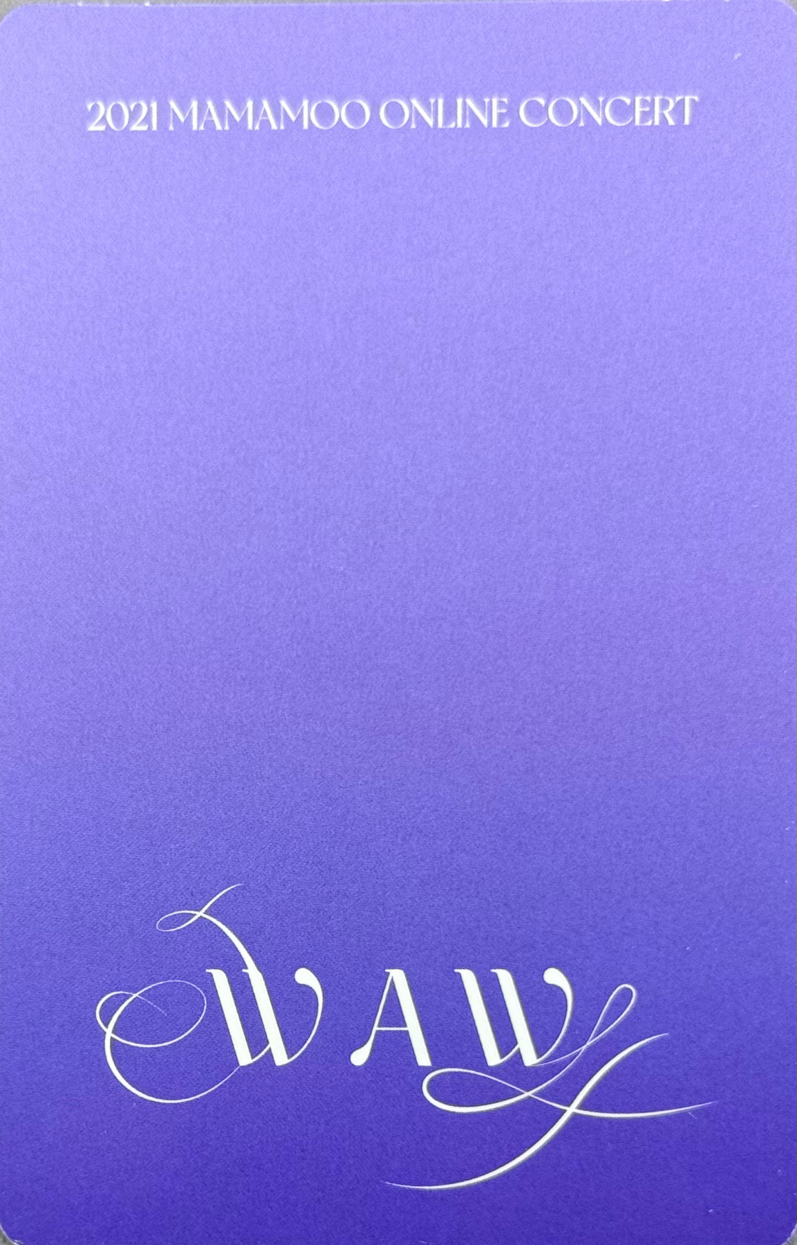 Solar MAMAMOO photocard back side - Bizent Benefit