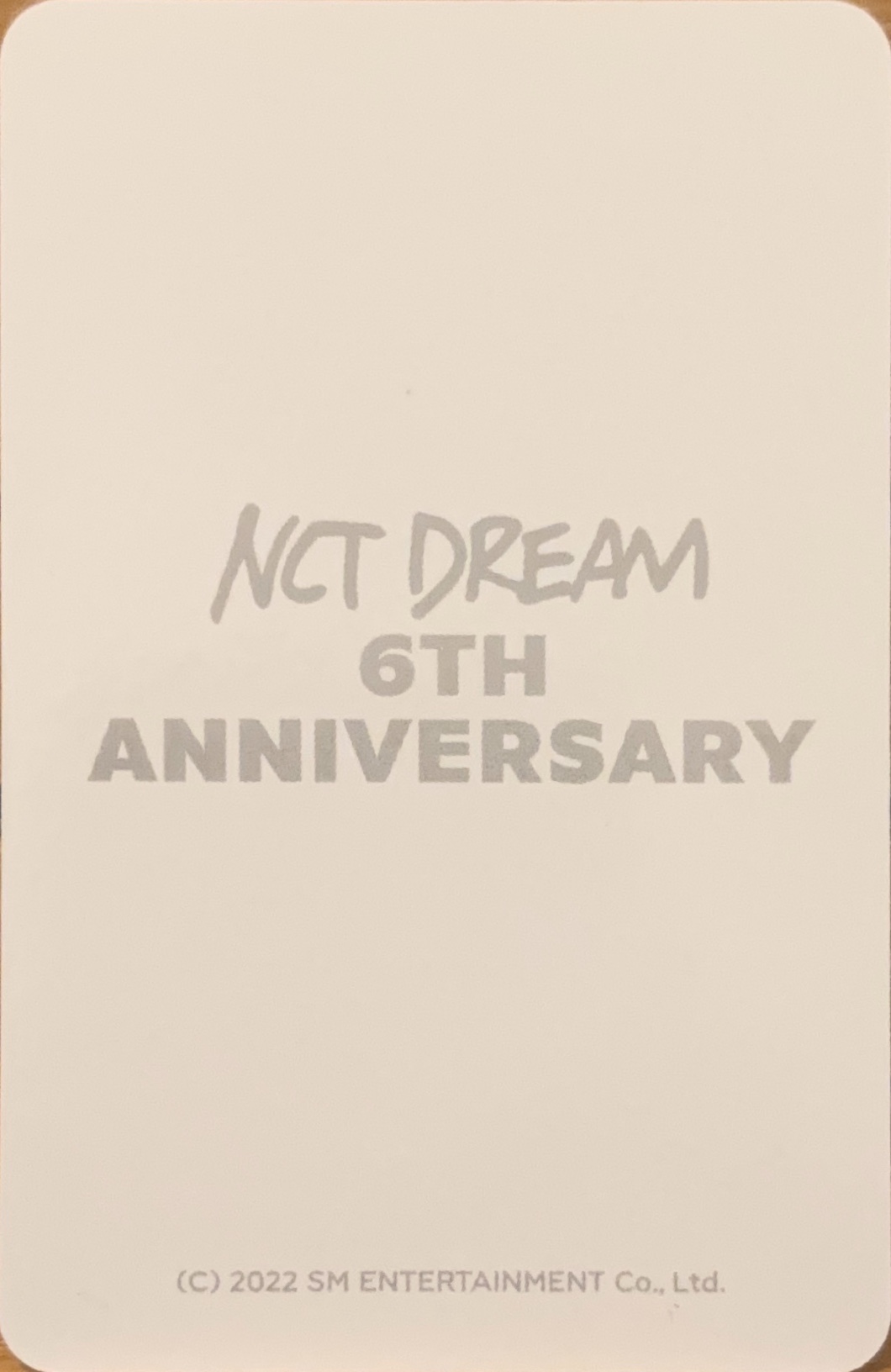 Jisung NCT DREAM photocard back side - Lucky card