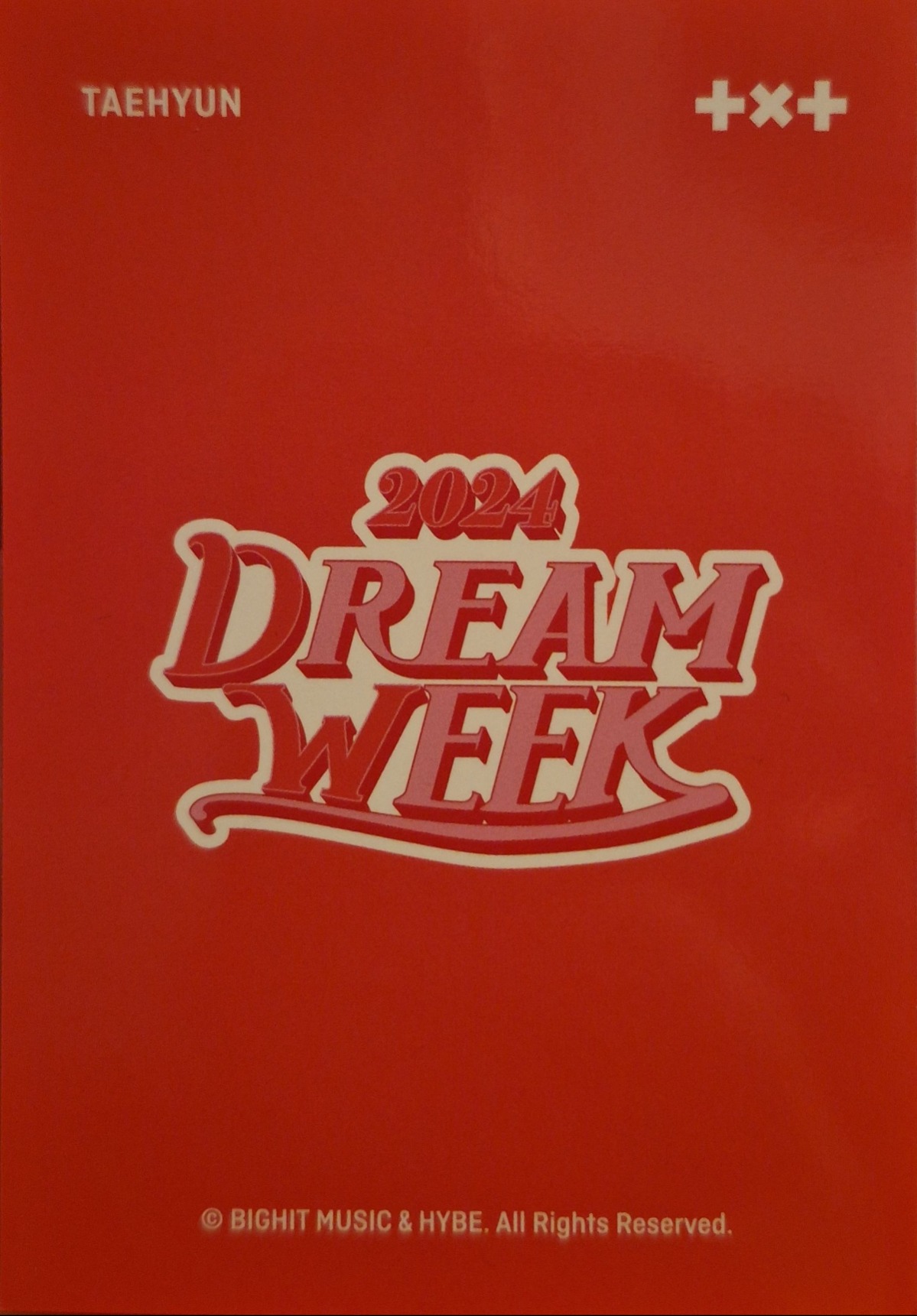 Taehyun TXT photocard back side - Weverse Benefit