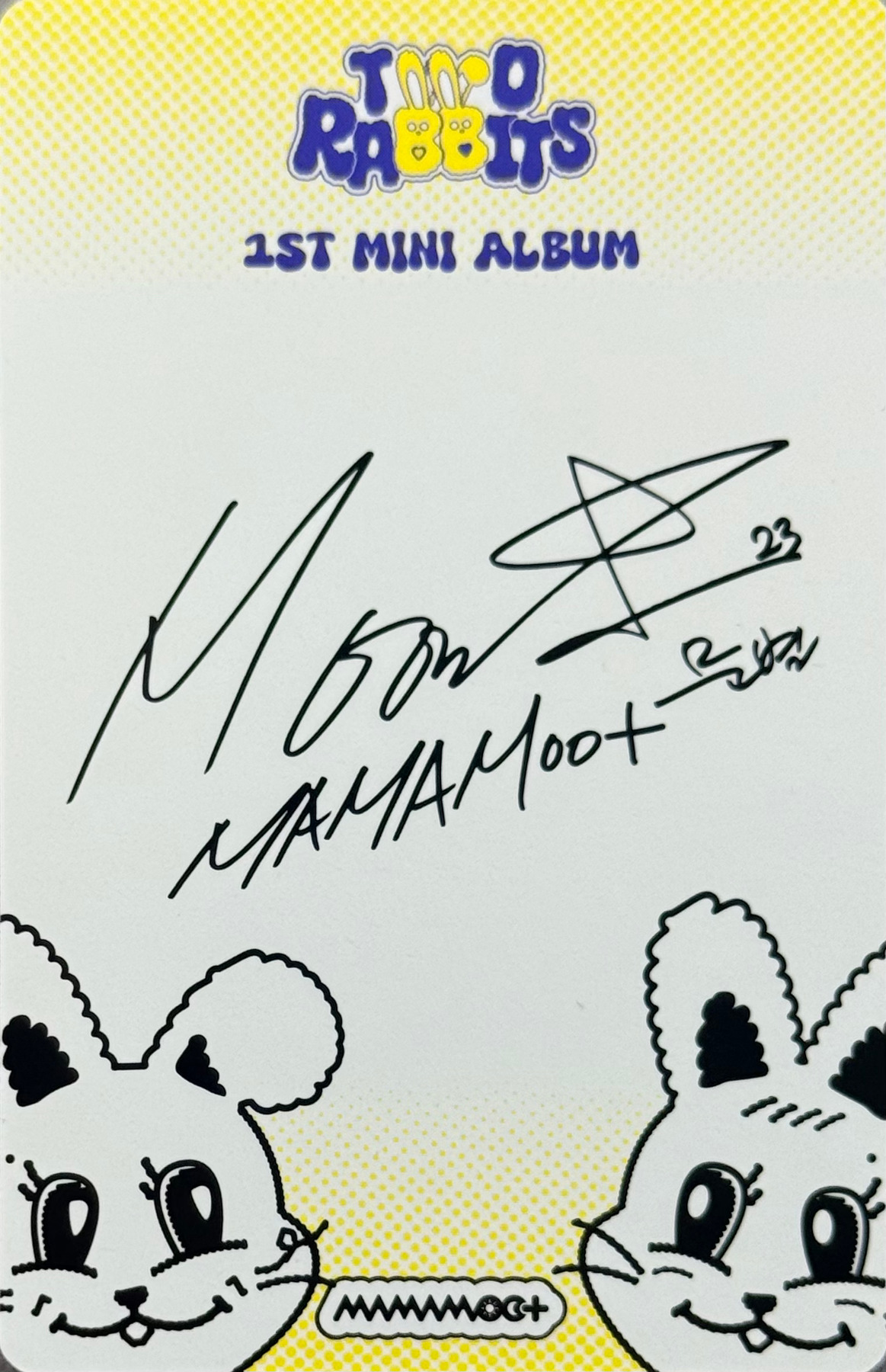 Moonbyul MAMAMOO+ photocard back side - Photocard