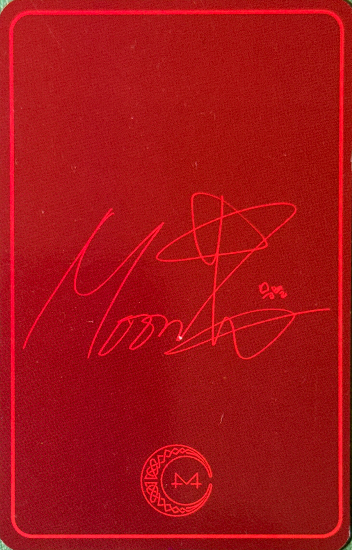 Moonbyul MAMAMOO photocard back side - Photocard