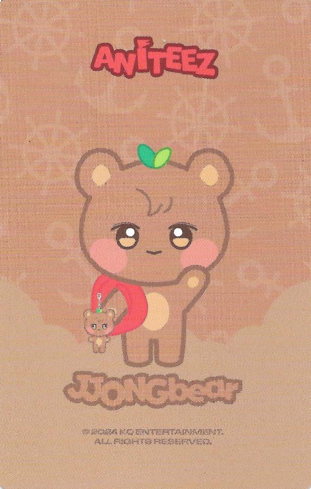 Jongho ATEEZ photocard back side - Plush Keyring