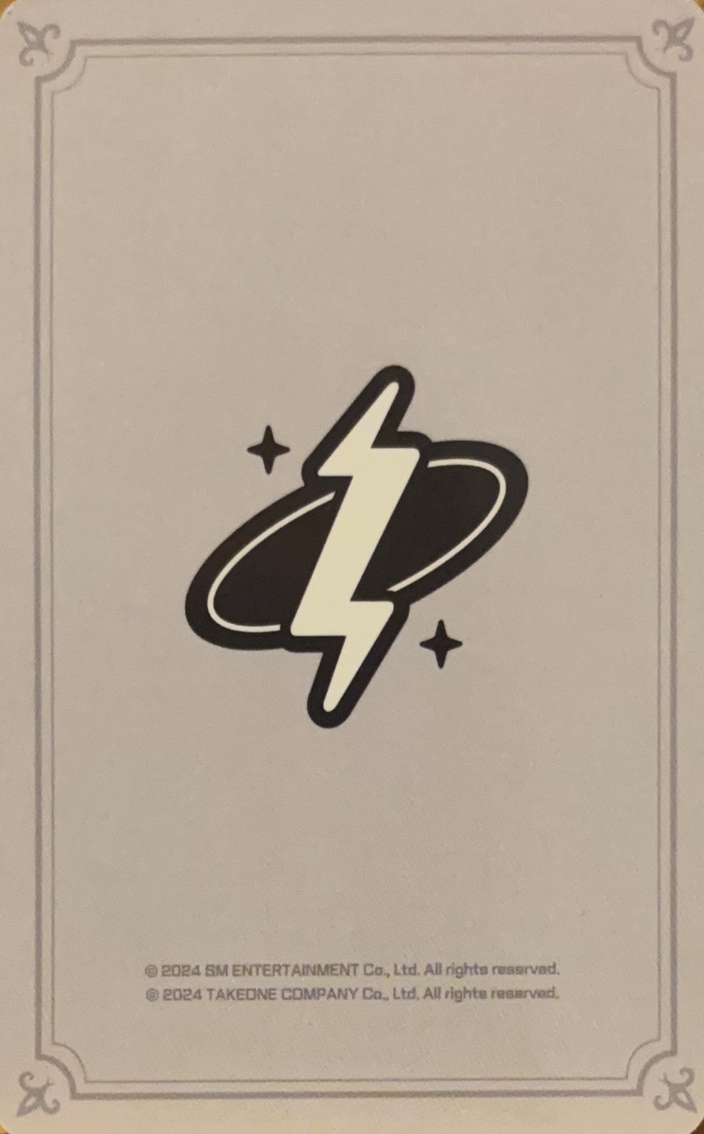 Jaehyun NCT photocard back side - White Royal ver. Set