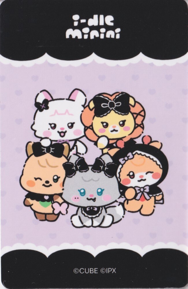 Miyeon I-DLE photocard back side - 5500¥ Purchase Benefit