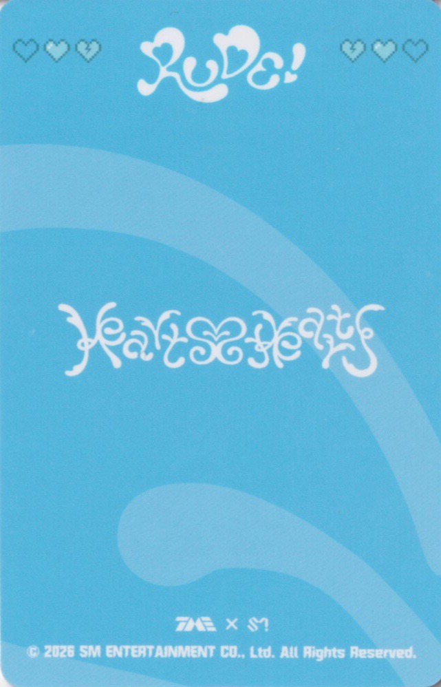 Jiwoo Hearts2Hearts photocard back side - Ver. 1