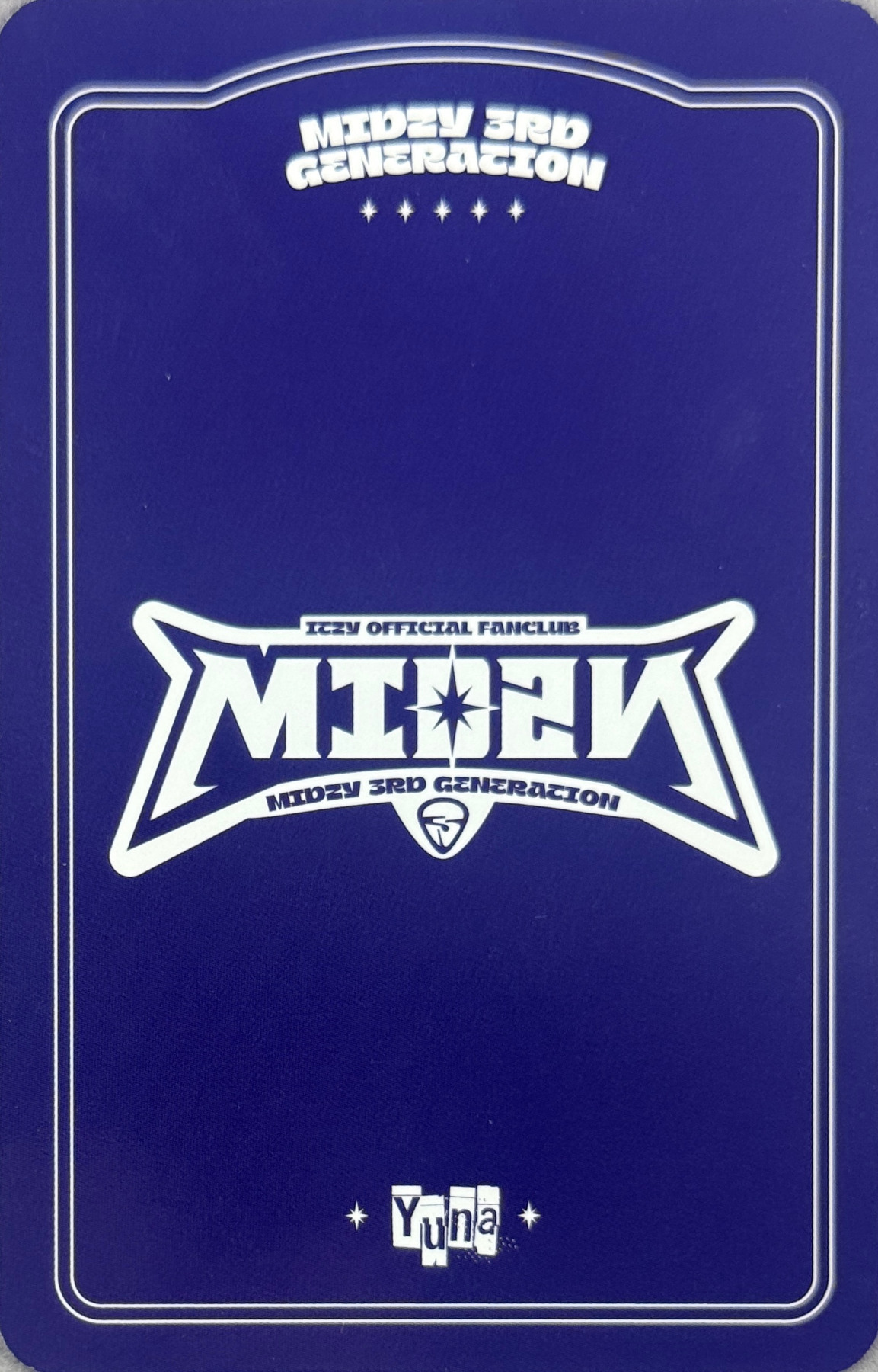 Yuna ITZY photocard back side - Photocards