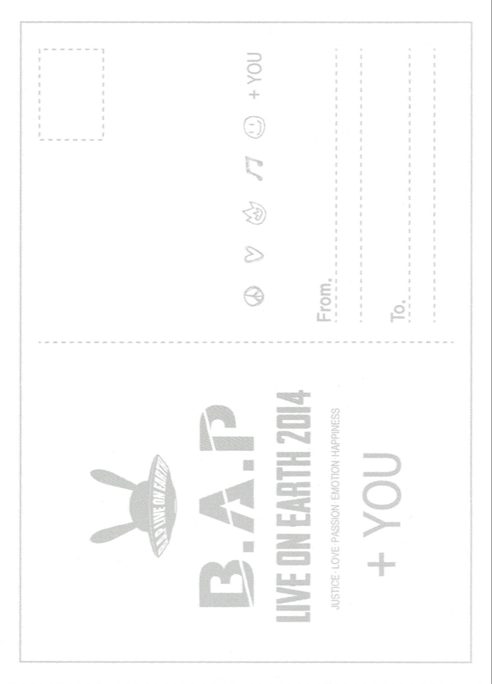 Youngjae B.A.P photocard back side - Postcard Set