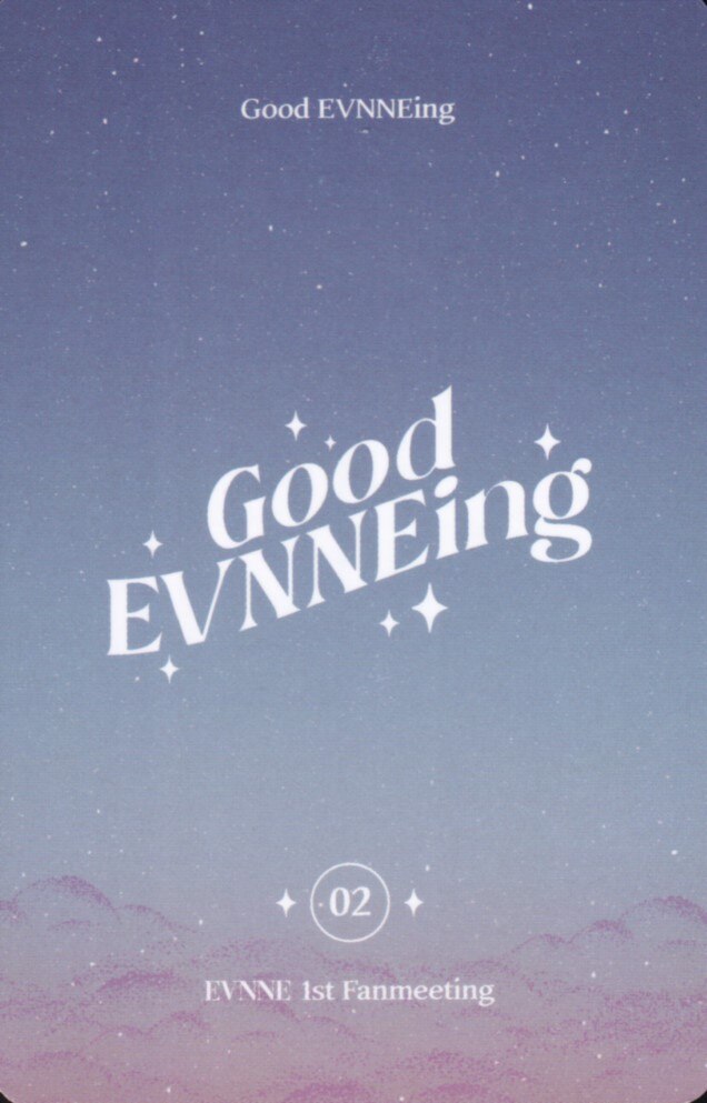 Keita EVNNE photocard back side - Random Photocard Set