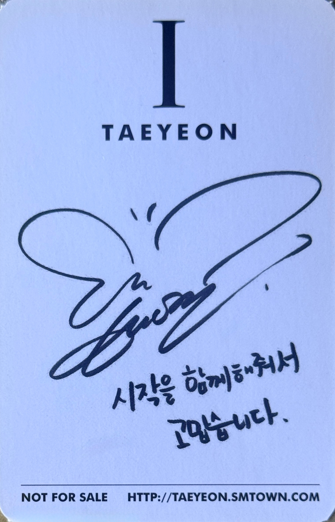 Taeyeon Taeyeon photocard back side - Photocard