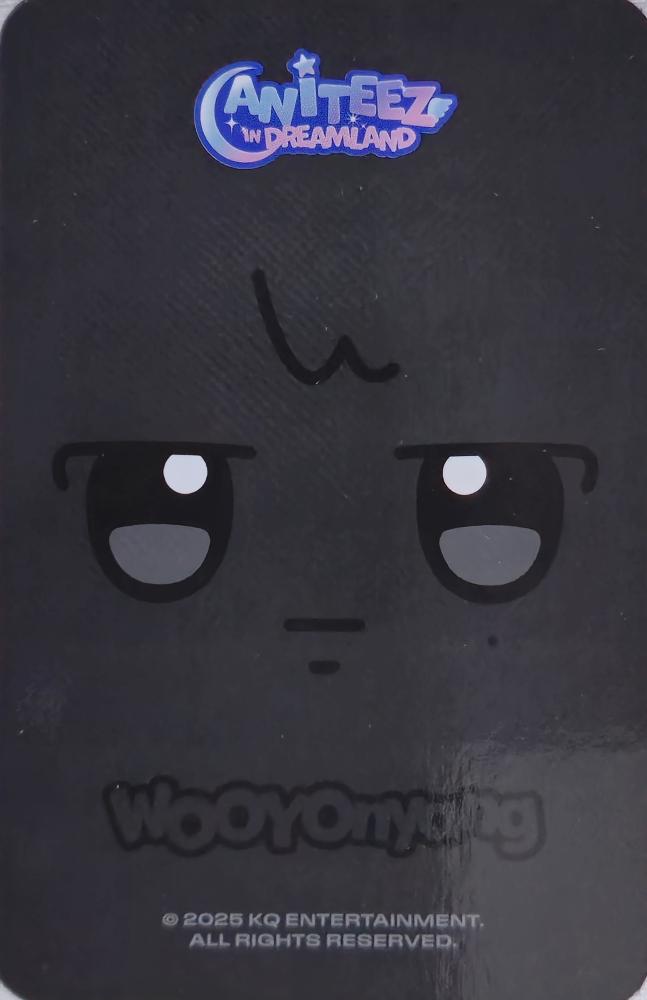 Wooyoung ATEEZ photocard back side - Mini Face Keyring