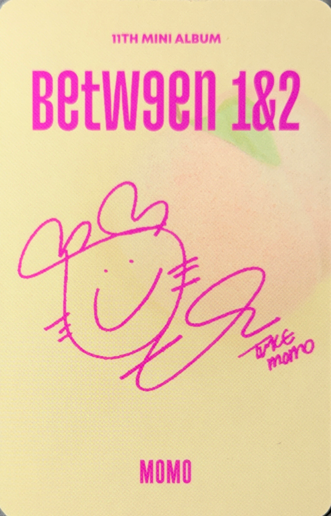 Momo TWICE photocard back side - Photocard