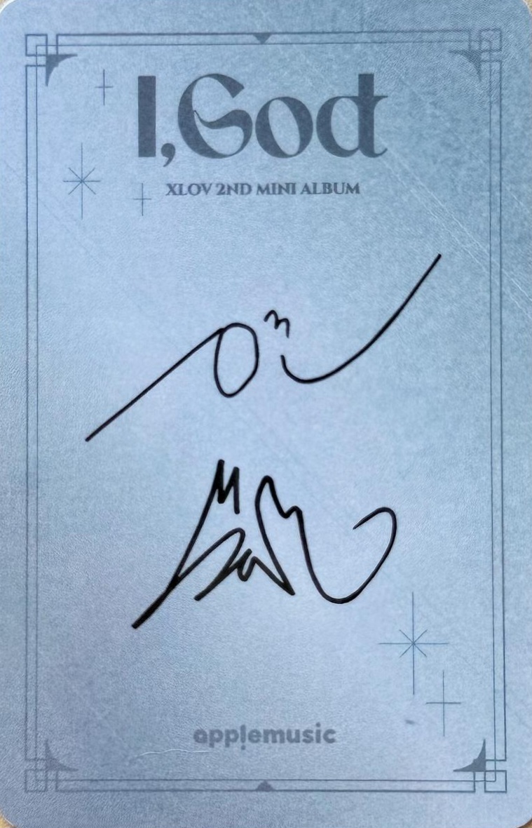Hyun XLOV photocard back side - Preorder Unit Benefit