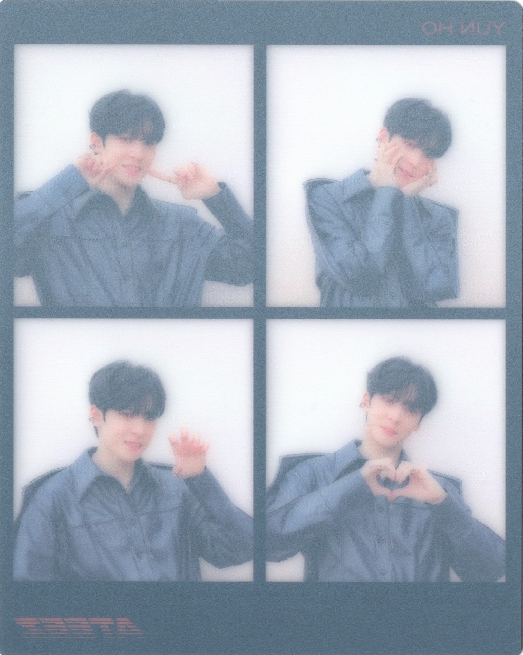 Yunho ATEEZ photocard back side - Transparent Card (Normal ver.)