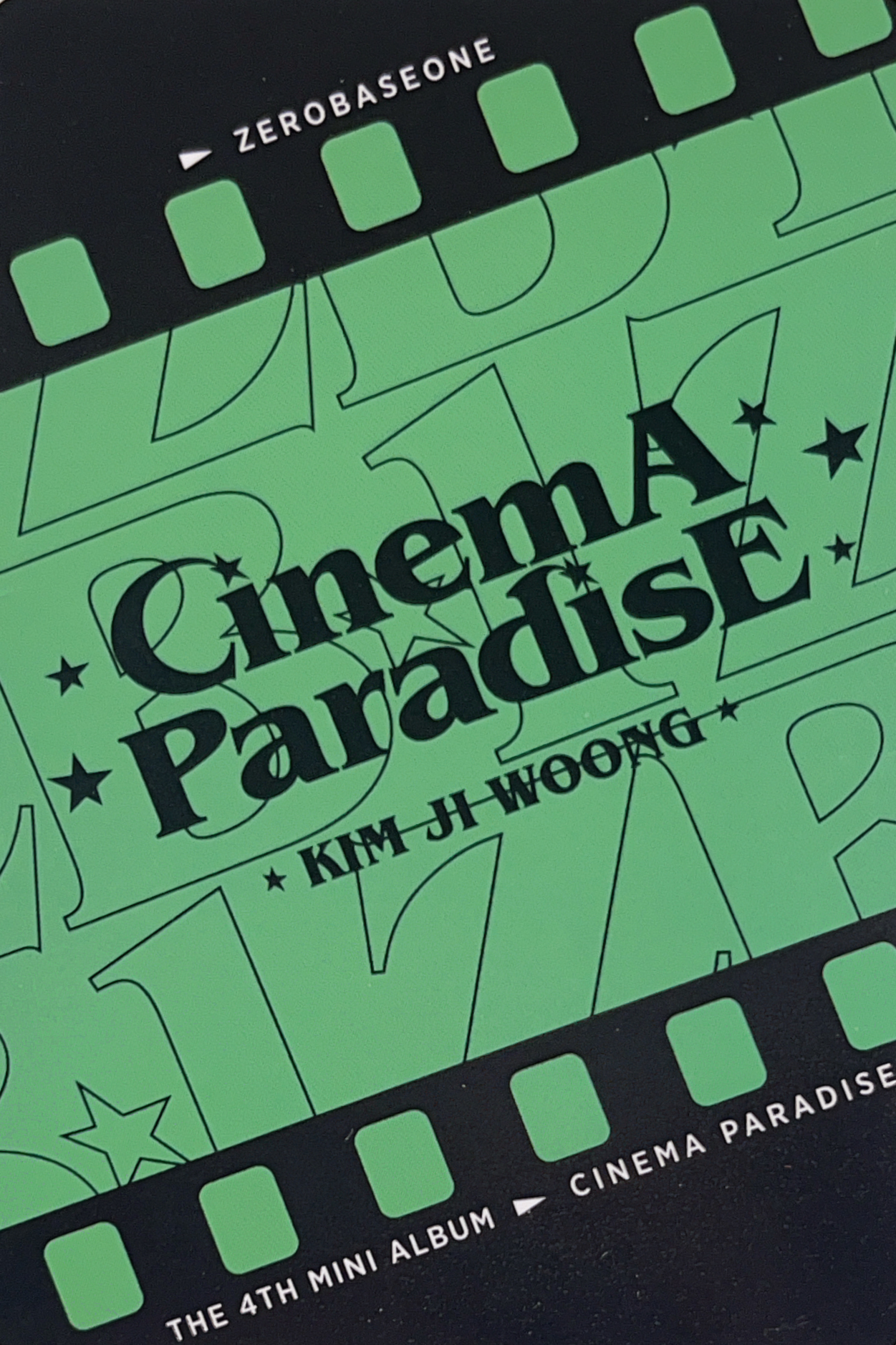 Jiwoong ZEROBASEONE photocard back side - Selfie Photocards