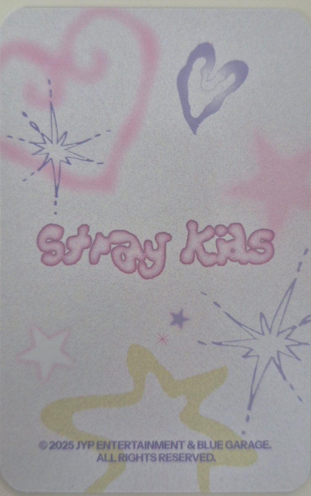 Felix Stray Kids photocard back side - Offline Photocard Benefit