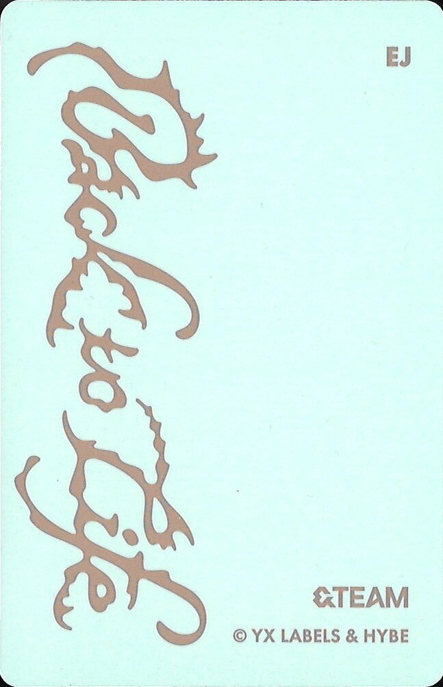 EJ &TEAM photocard back side - Photocard Set B