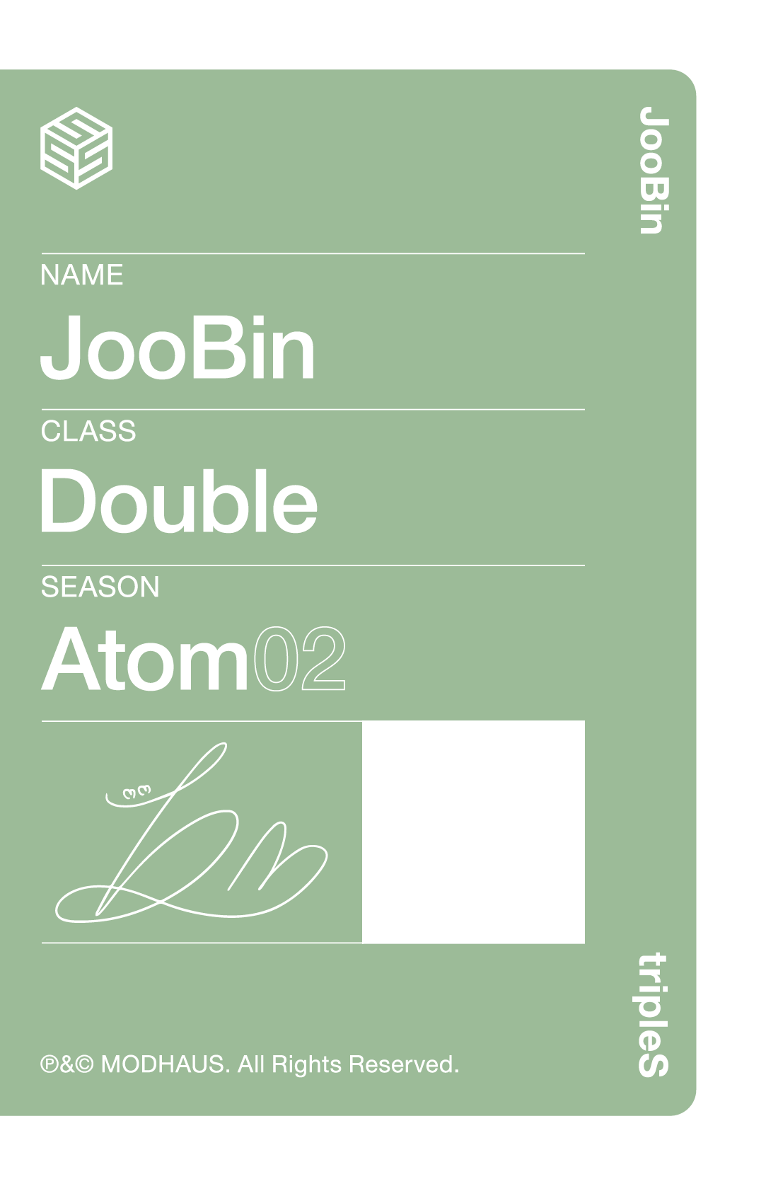 Joobin tripleS photocard back side - Double Class Objekt