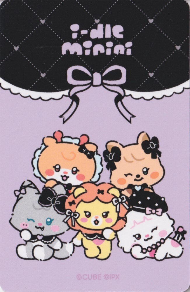 Shuhua I-DLE photocard back side - 5500¥ Purchase Benefit