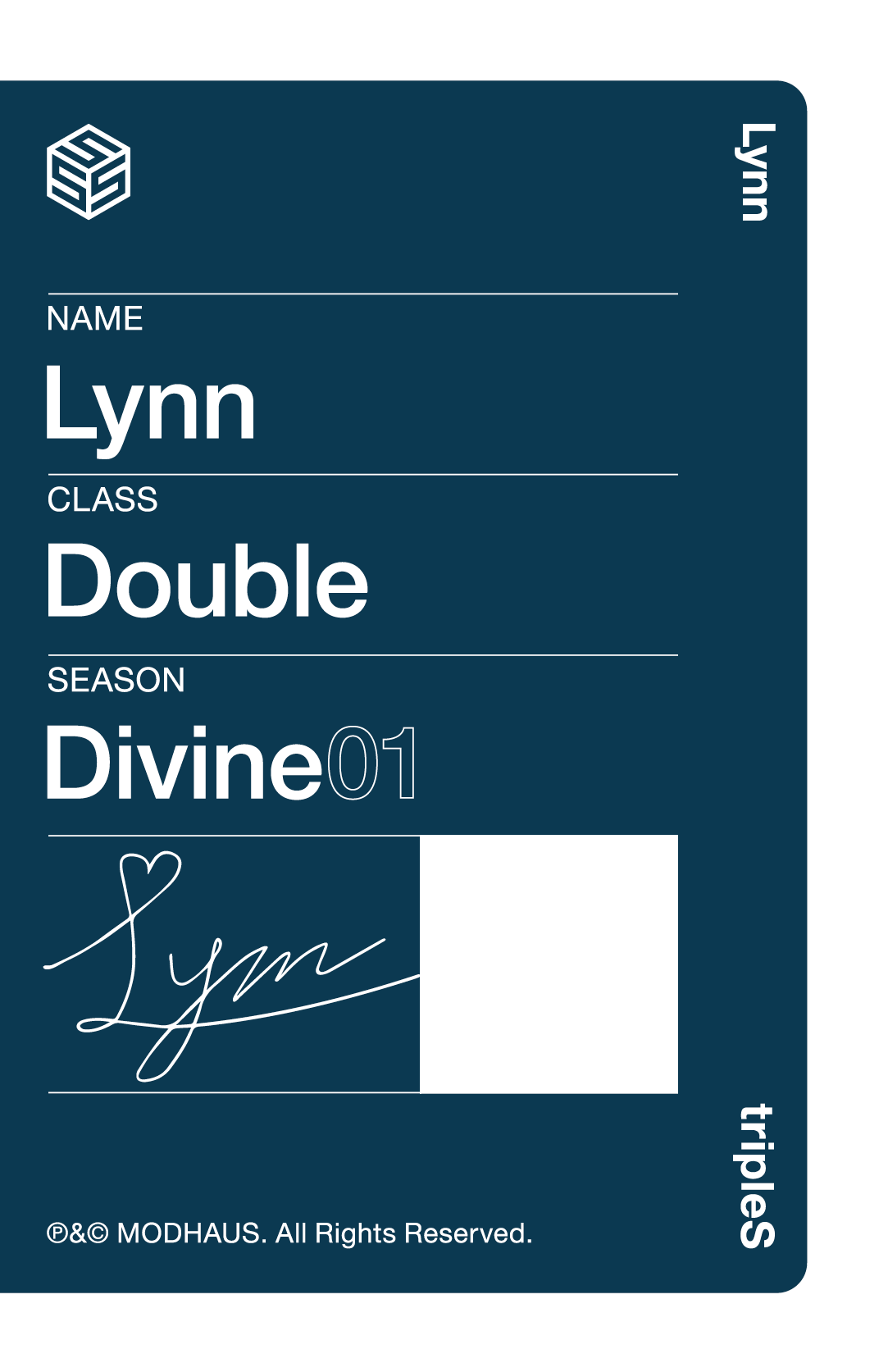 Lynn tripleS photocard back side - DCOC