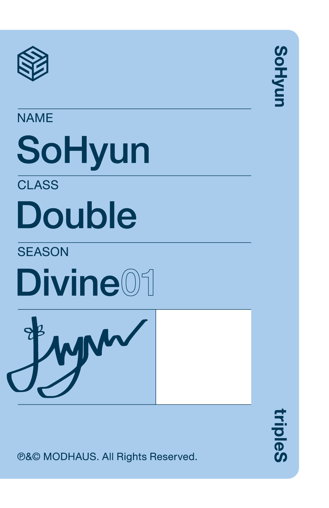 Sohyun tripleS photocard back side - Showcase Objekt Pack