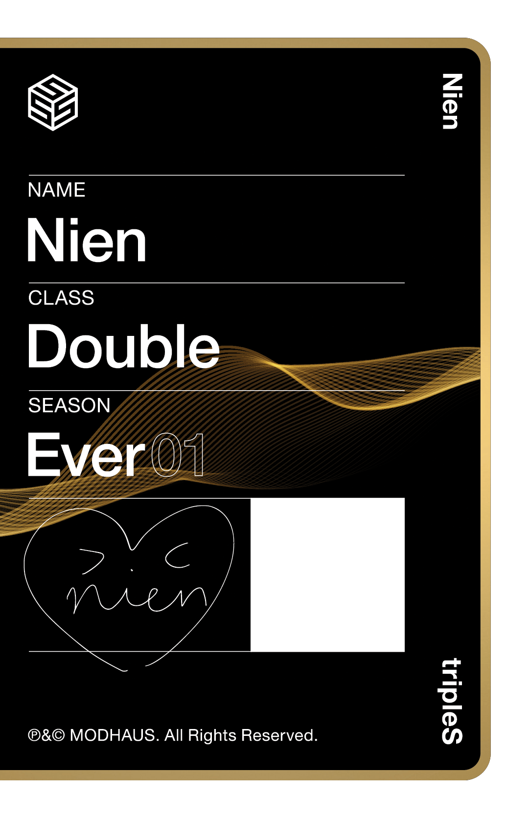 Nien tripleS photocard back side - Photocard (Ver 3)