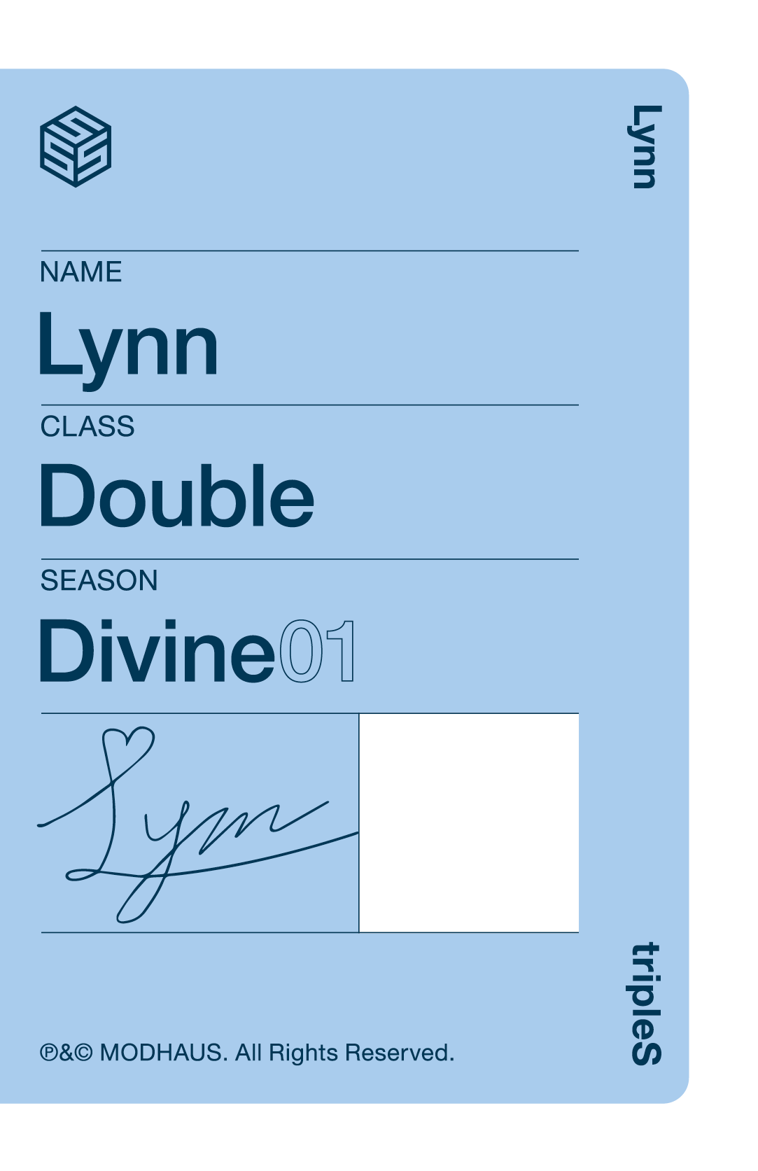 Lynn tripleS photocard back side - Showcase Objekt Pack