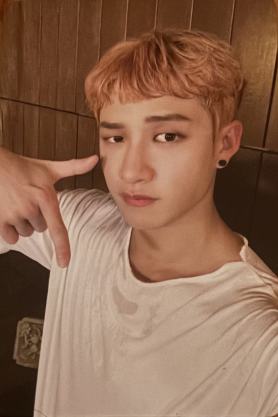 Bang Chan Stray Kids photocard back side - Double-Sided photocard