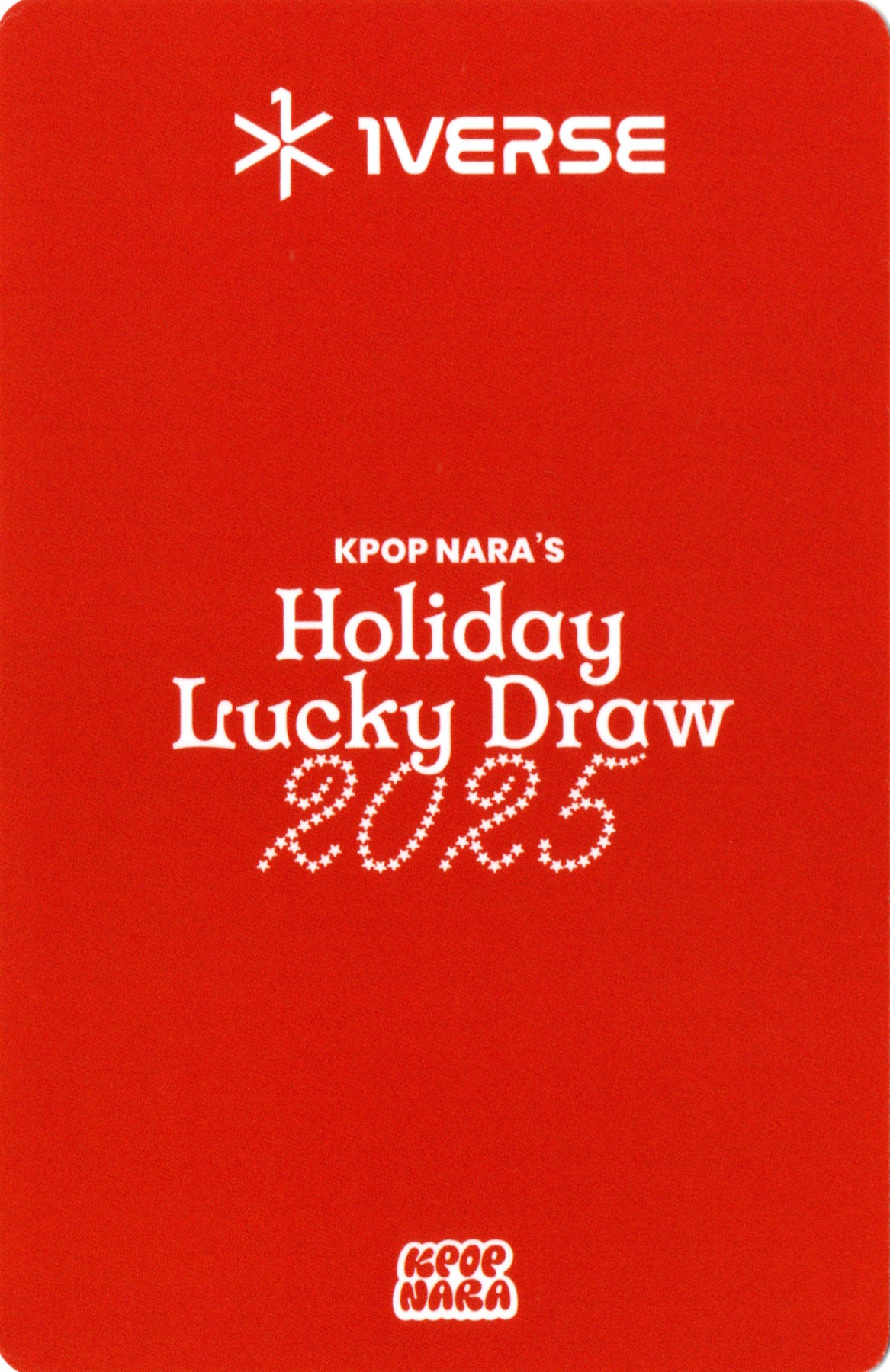 Aito 1VERSE photocard back side - Holiday Lucky Draw