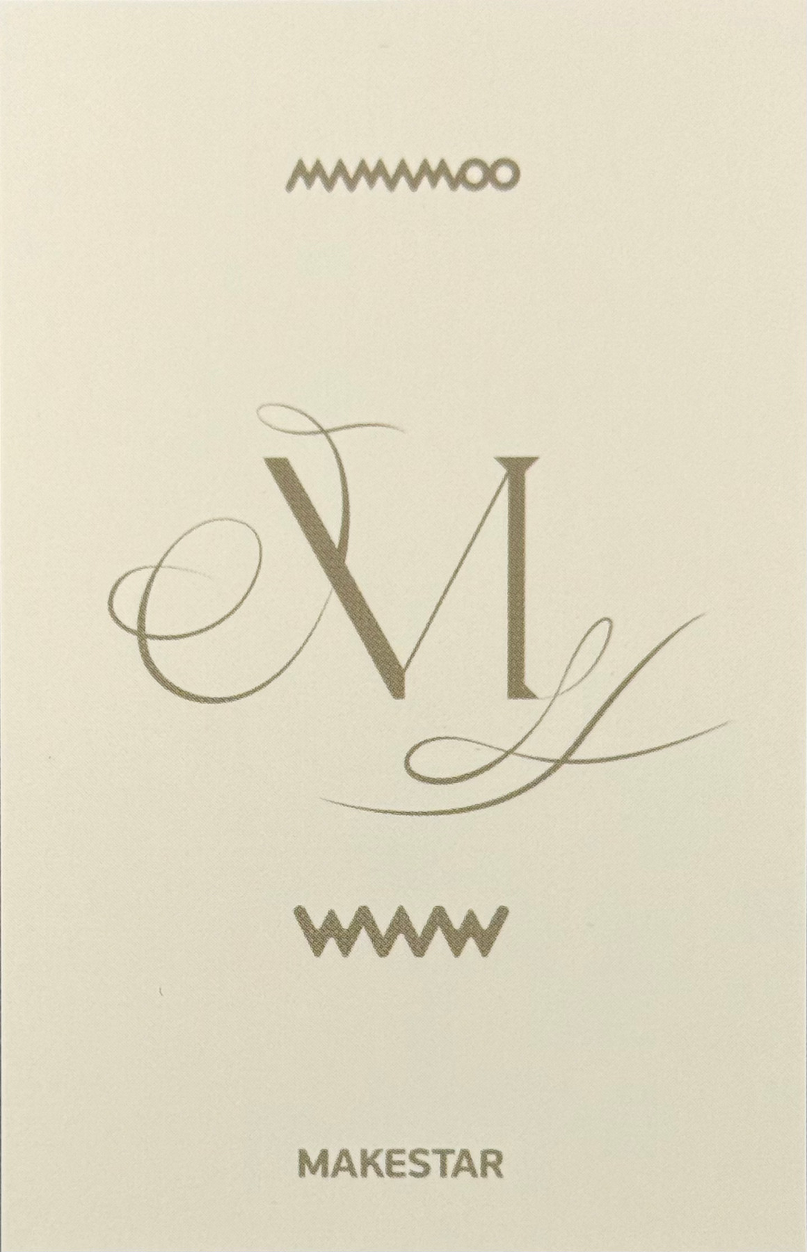 Moonbyul MAMAMOO photocard back side - Online - 1:1