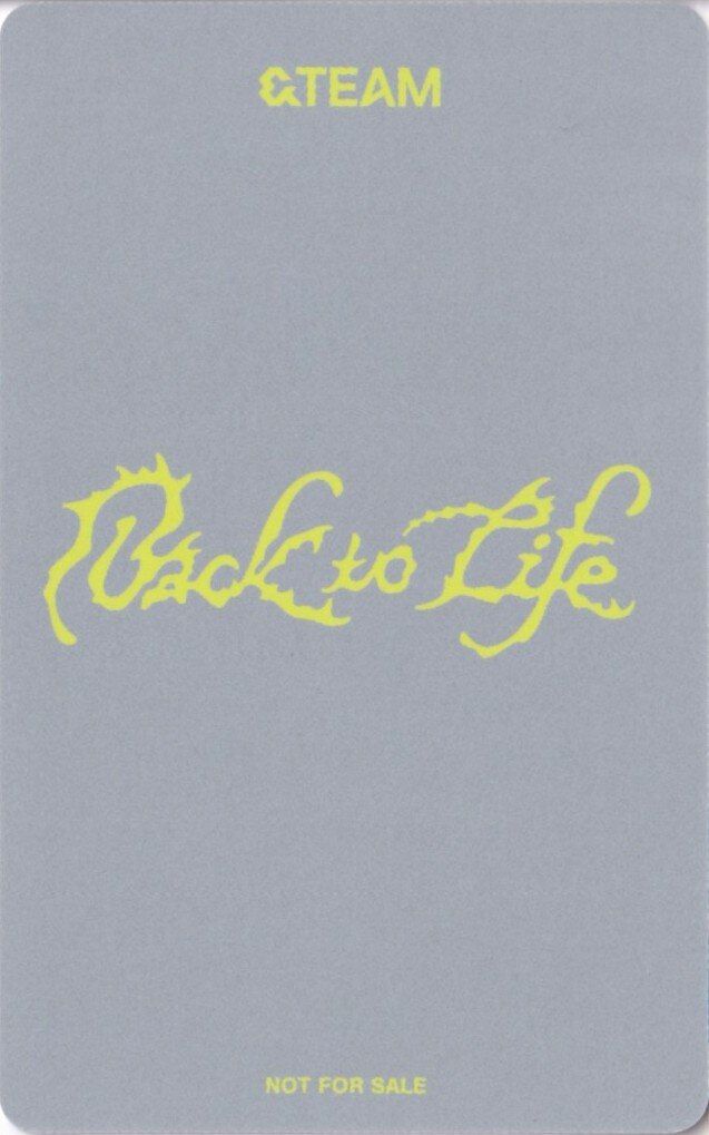 EJ &TEAM photocard back side - Special Fansign Benefit