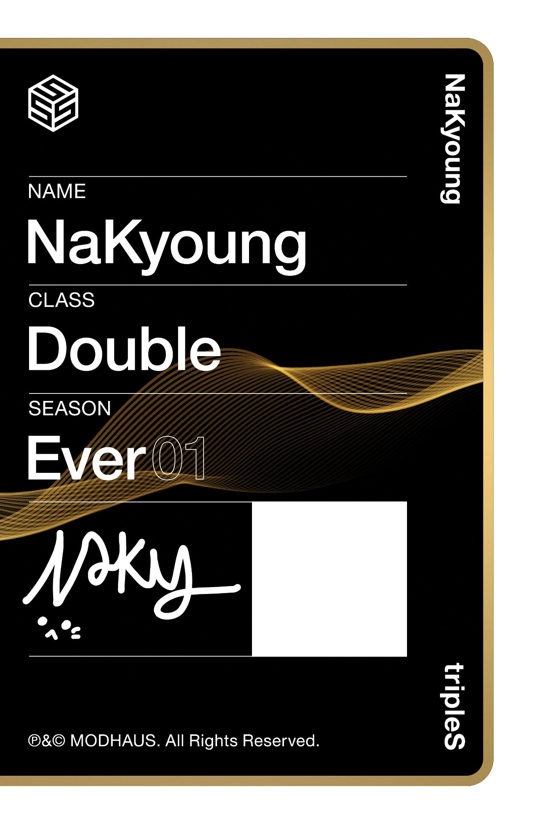 Nakyoung tripleS photocard back side - Double Class Objekt