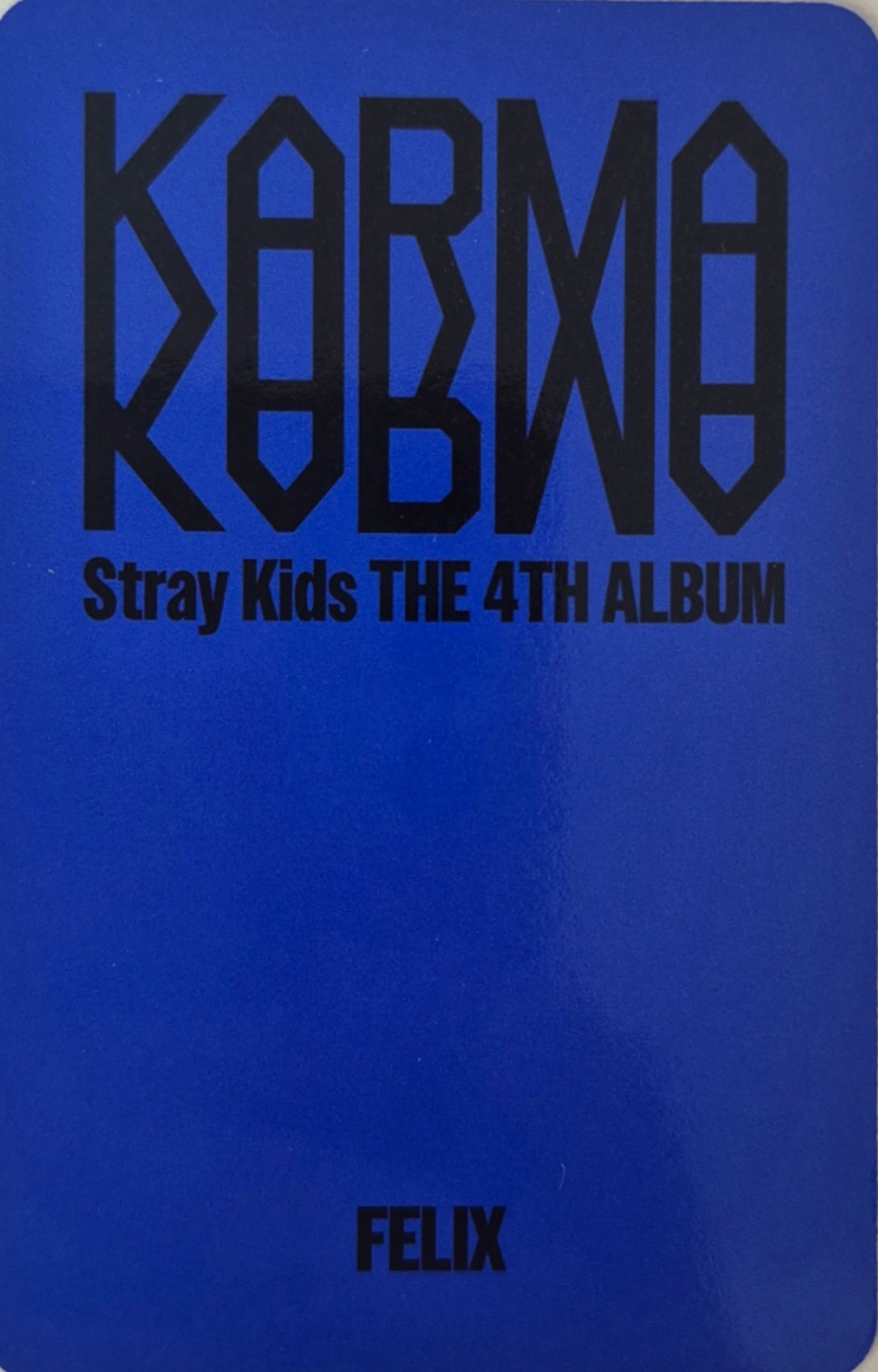 Felix Stray Kids photocard back side - Pre-Order