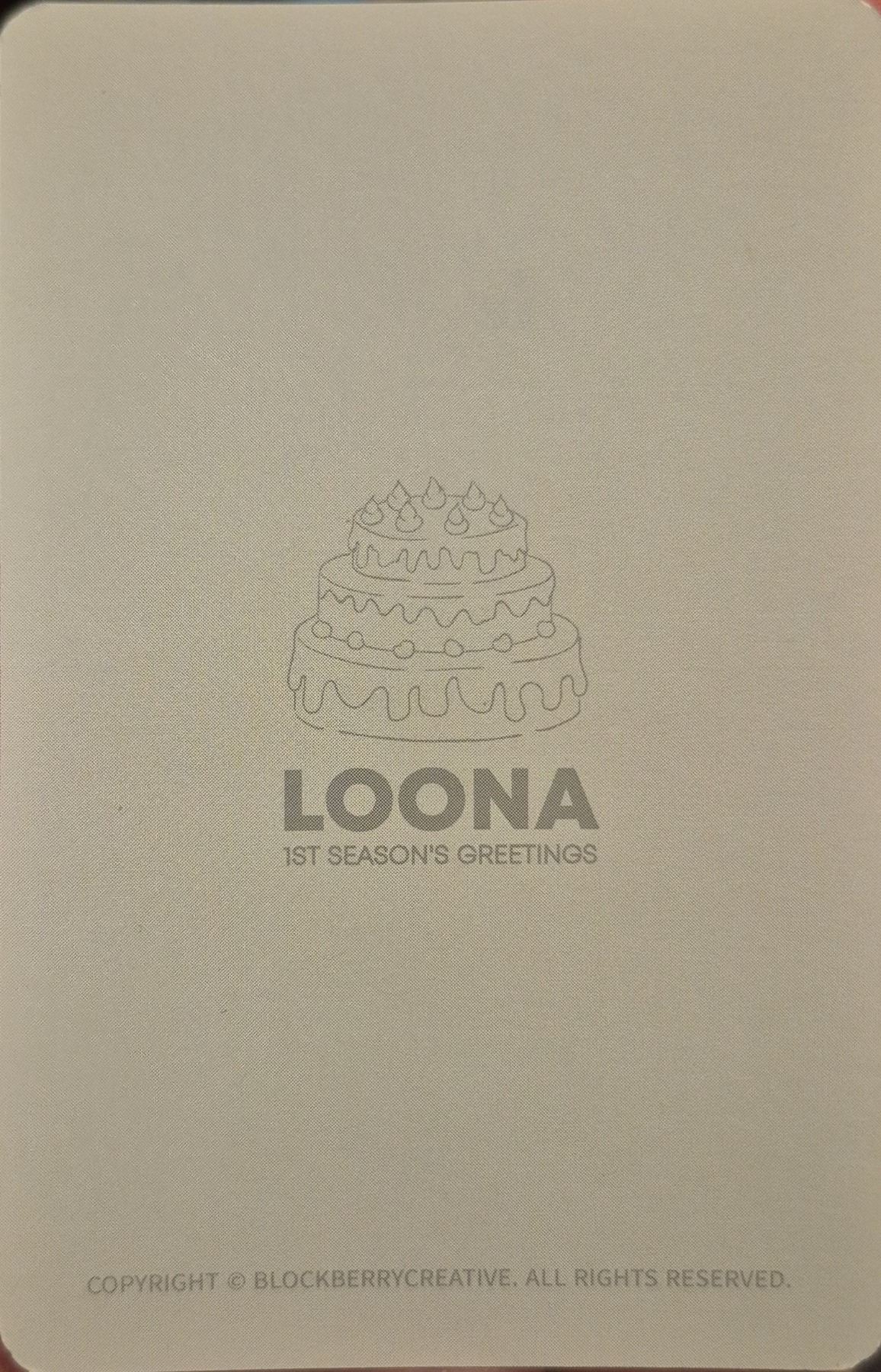 Heejin LOONA photocard back side - Photocard Set