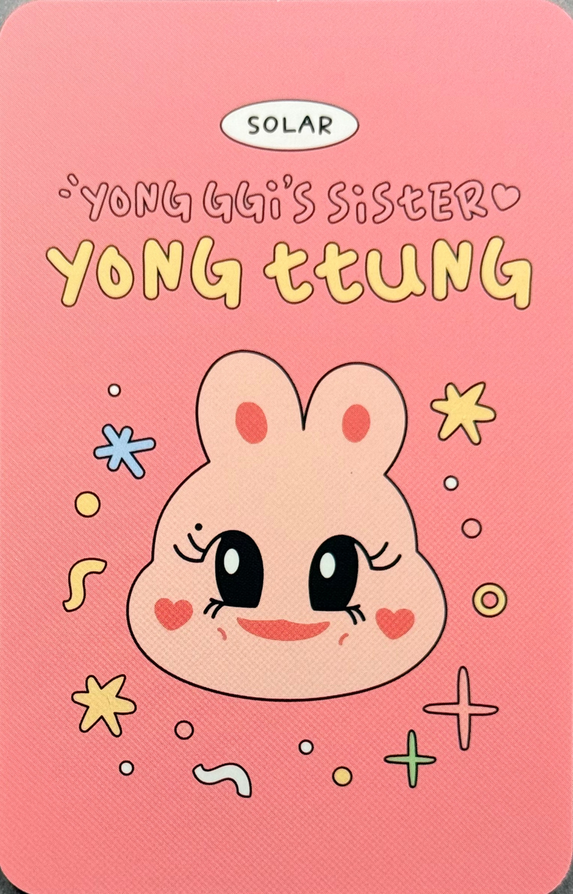 Solar Solar photocard back side - Yong Ttung Doll