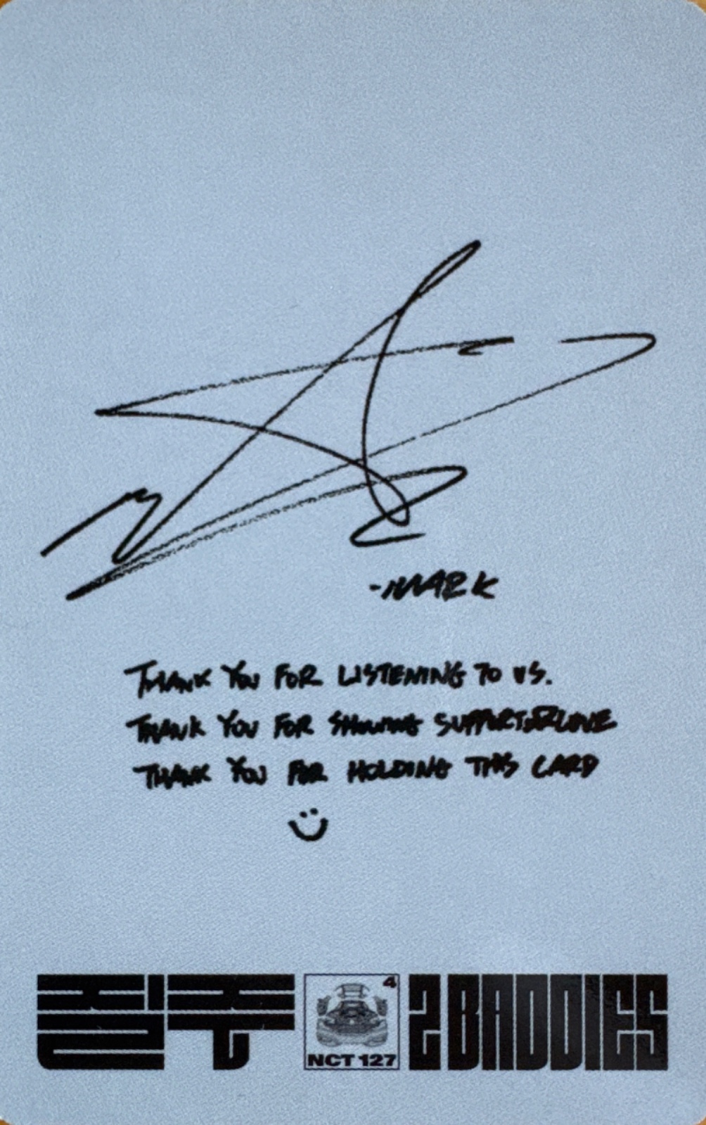 Mark NCT 127 photocard back side - Photocards